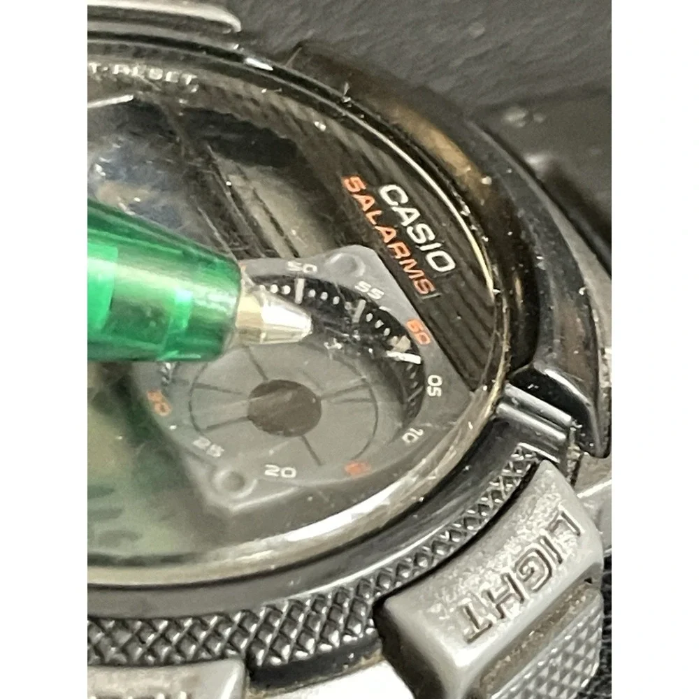 CASIO Illuminator Watch Mens 5 Alarm Digital 44mm AE1000W Day Date Sport Casual